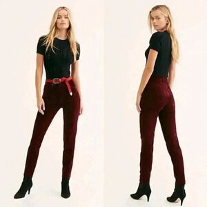 FREE PEOPLE STELLA VELVET SKINNY JEANS